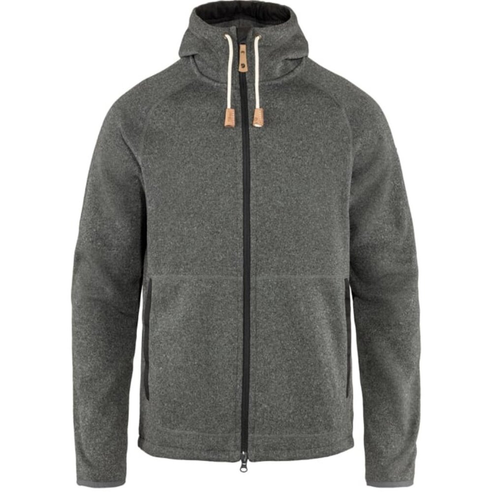 FJALL RAVEN  ÖVIK FLEECE HOODIE in Grey Size M